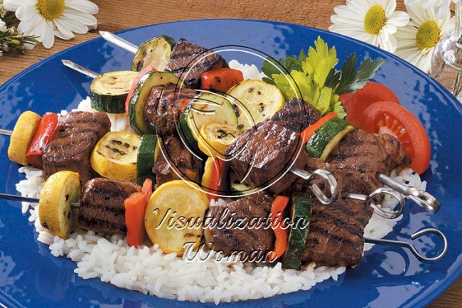 Sirloin Squash Shish Kabobs