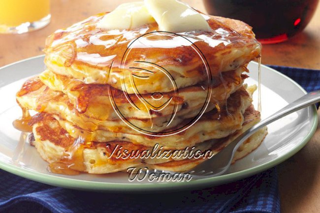 Apple-Cheddar Pancakes with Bacon