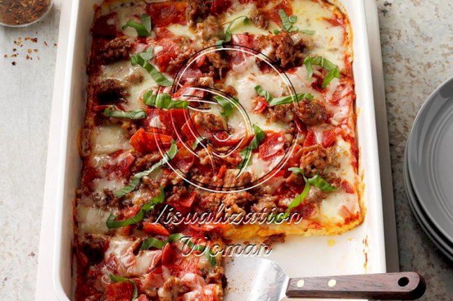 Pepperoni and Sausage Deep-Dish Pizza Quiche