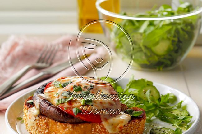 Air-Fryer Portobello Melts