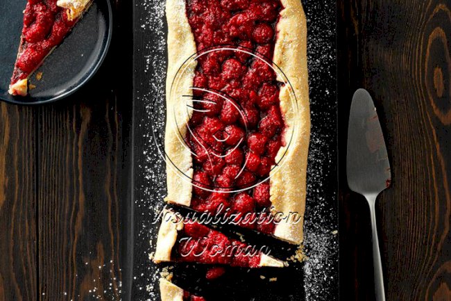 Rustic Chocolate Raspberry Tart