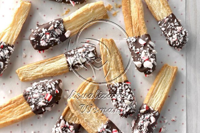 Peppermint Puff Pastry Sticks