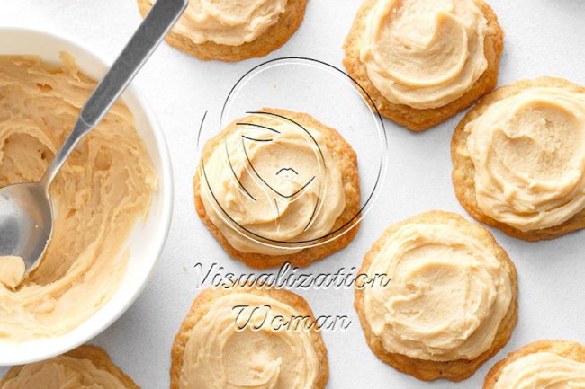 Frosted Peanut Cookies