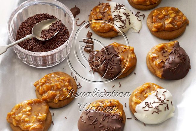 Gooey Caramel-Topped Gingersnaps