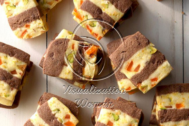 Mango Fudge Refrigerator Ribbon Cookies