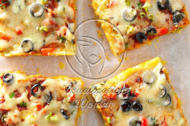 Mozzarella Cornbread Pizza
