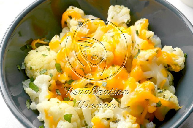 Cheddar Basil Cauliflower
