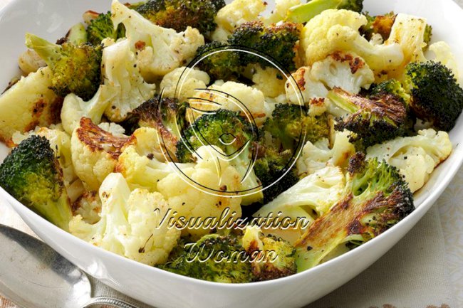 Roasted Broccoli & Cauliflower