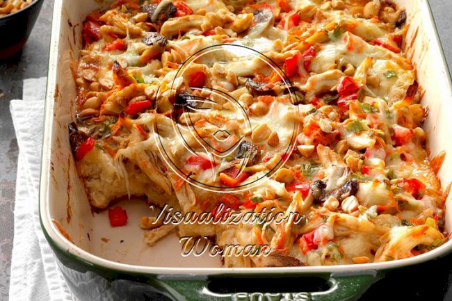 Thai Peanut Chicken Casserole