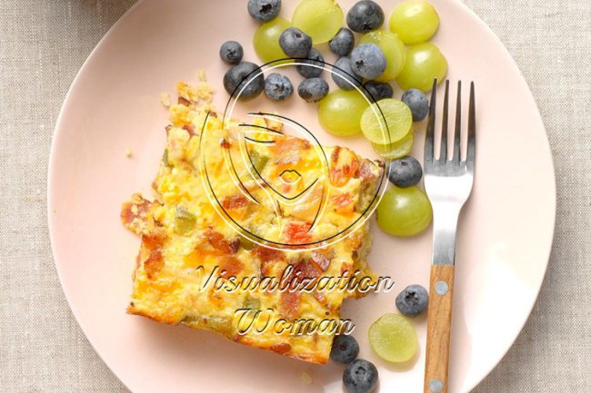 Cheesy Cauliflower Breakfast Casserole