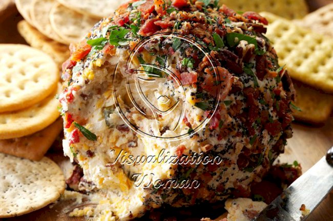 Bacon, Cheddar and Swiss Cheese Ball