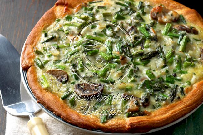 Mushroom Asparagus Quiche