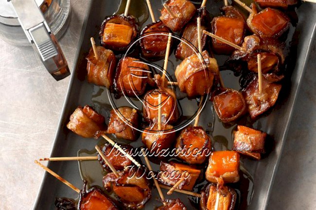 Bacon-Wrapped Sweet Potato Bites