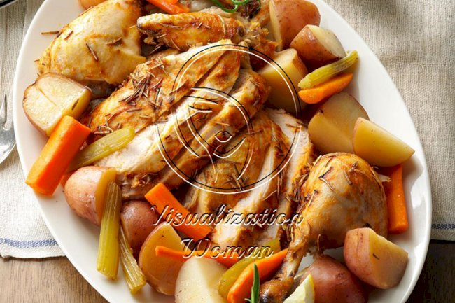 Slow-Roasted Chicken with Vegetables