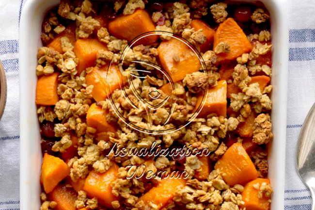 Colorful Cranberry Sweet Potato Bake