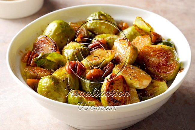 Brussels Sprouts with Pecans and Honey