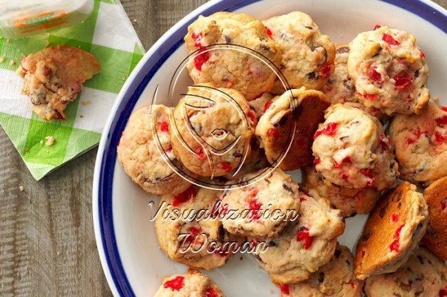 Cherry Chocolate Nut Cookies