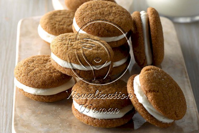 Lemony Gingerbread Whoopie Pies