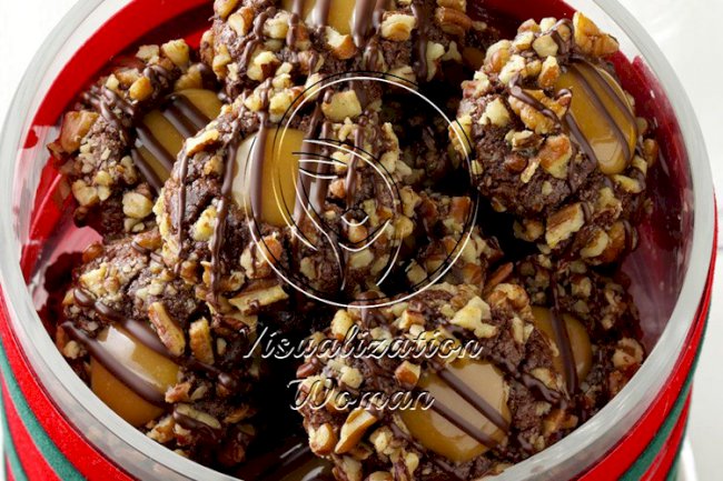 Chocolate Caramel Thumbprints