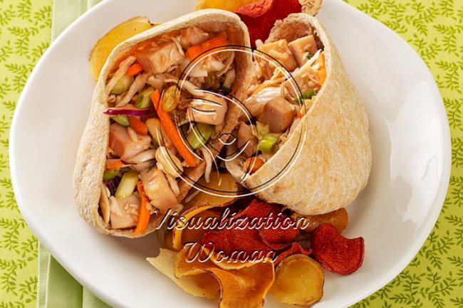 Thai Turkey Salad Pitas