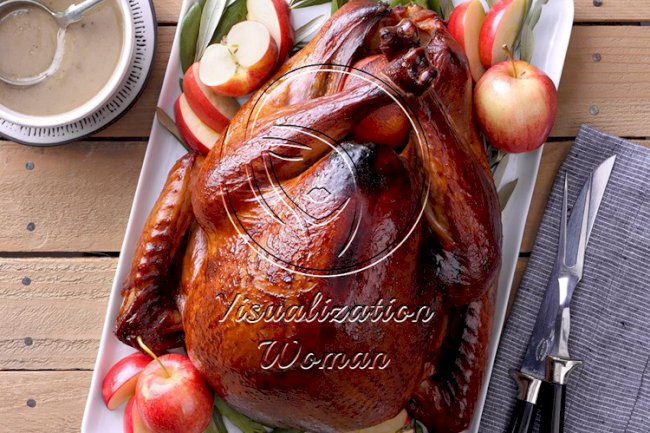 Grilled Apple-Brined Turkey