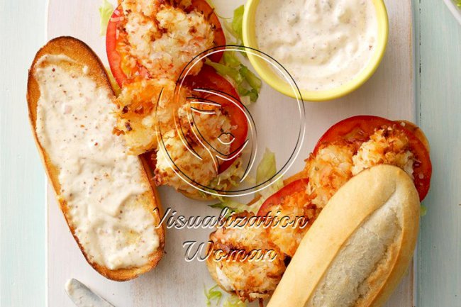 Air-Fryer Shrimp Po’Boys