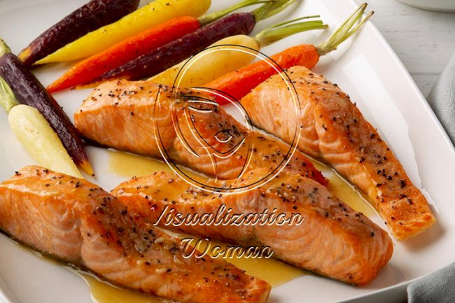 Air-Fryer Salmon with Maple-Dijon Glaze