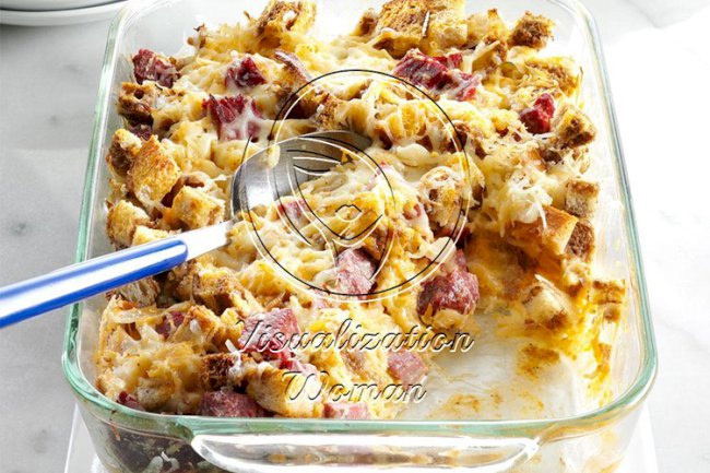 Reuben Bread Pudding
