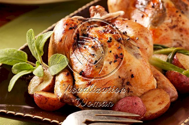 Herb-Stuffed Roasted Cornish Hens