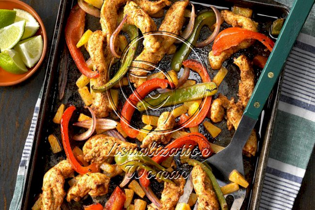 Sheet-Pan Pineapple Chicken Fajitas