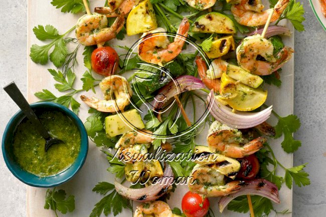 Lime and Dill Chimichurri Shrimp
