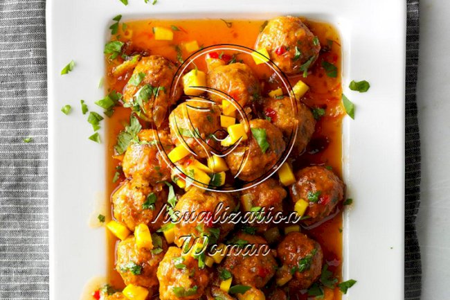 Orange-Glazed Chicken & Chorizo Meatballs