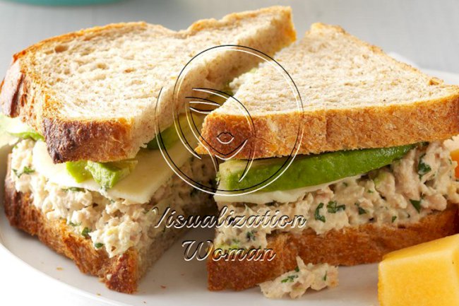 Cilantro-Avocado Tuna Salad Sandwiches