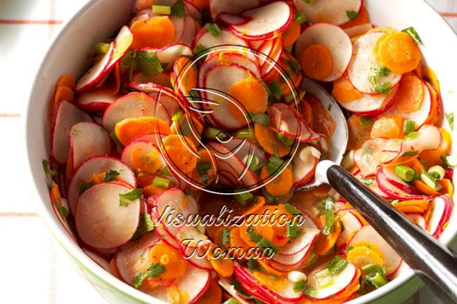 Radish, Carrot & Cilantro Salad