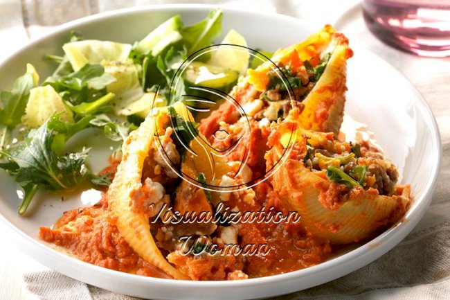 Butternut Squash and Sausage Stuffed Shells