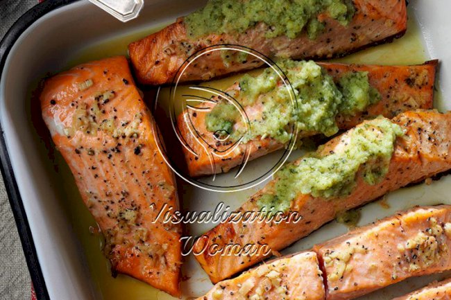 Ginger Salmon with Cucumber Lime Sauce