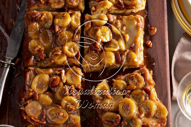 Bananas Foster Baked French Toast