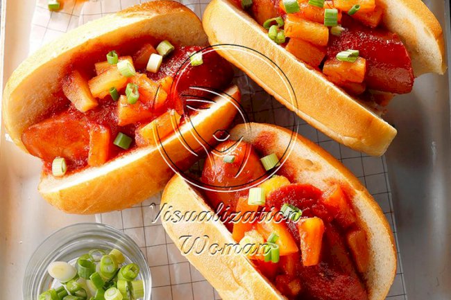 Hawaiian Kielbasa Sandwiches