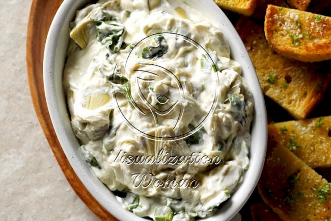 Artichoke Spread with Garlic Bread