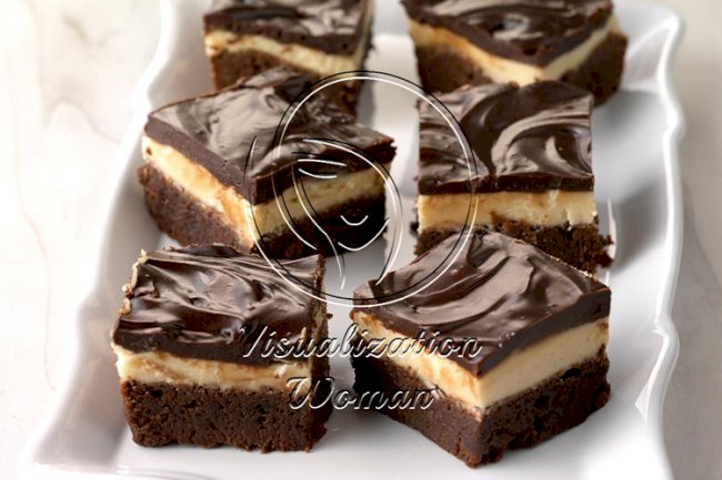 Fudgy Layered Irish Mocha Brownies