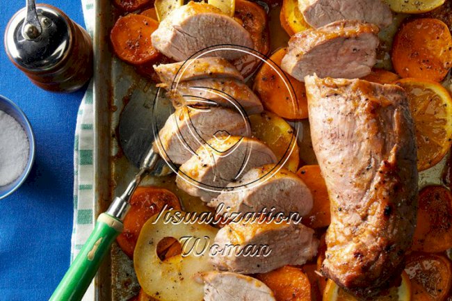 Orange-Glazed Pork with Sweet Potatoes