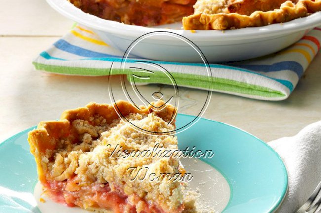 Apple Rhubarb Crumb Pie