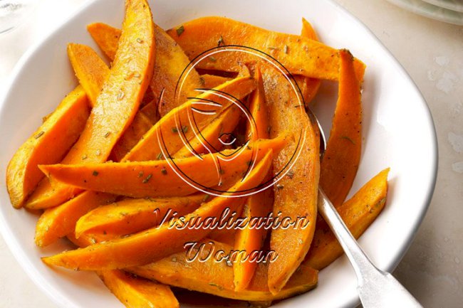 Roasted Sweet Potatoes with Dijon & Rosemary