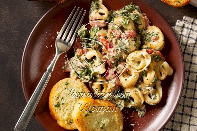 Tortellini with Tomato-Cream Sauce