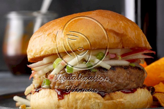 Asian Turkey Burger with Apple Slaw