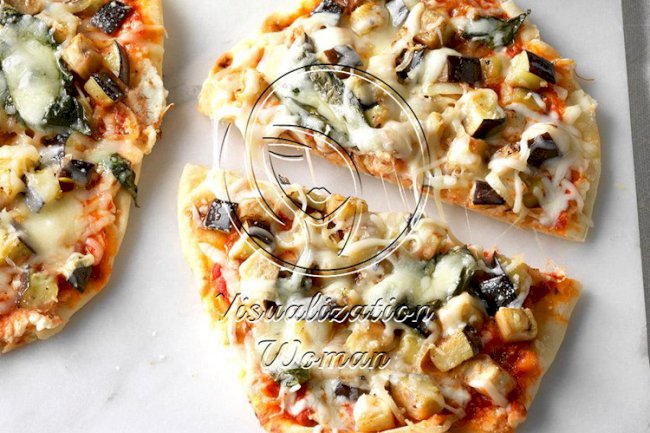 Eggplant Flatbread Pizzas