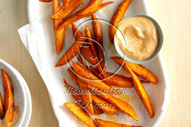 Sweet Potato Wedges with Chili Mayo