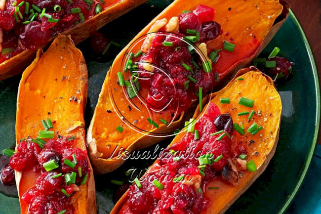 Cranberry-Walnut Sweet Potatoes