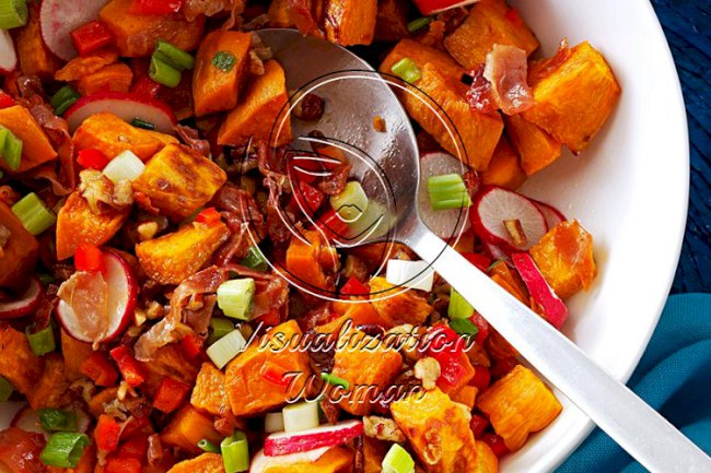 Roasted Sweet Potato & Prosciutto Salad