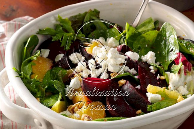 Roasted Beet Salad with Orange Vinaigrette